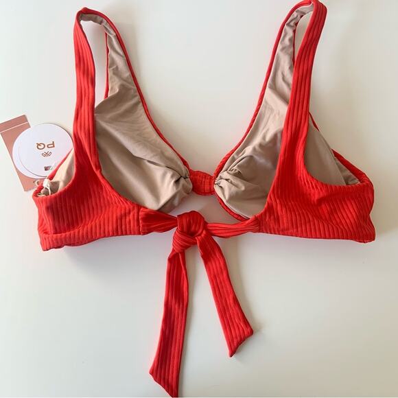 Pilyq PQ Swim Drew Knot Bikini Top Swimwear Size Large NEW Retail $80 TOP ONLY - Picture 11 of 16